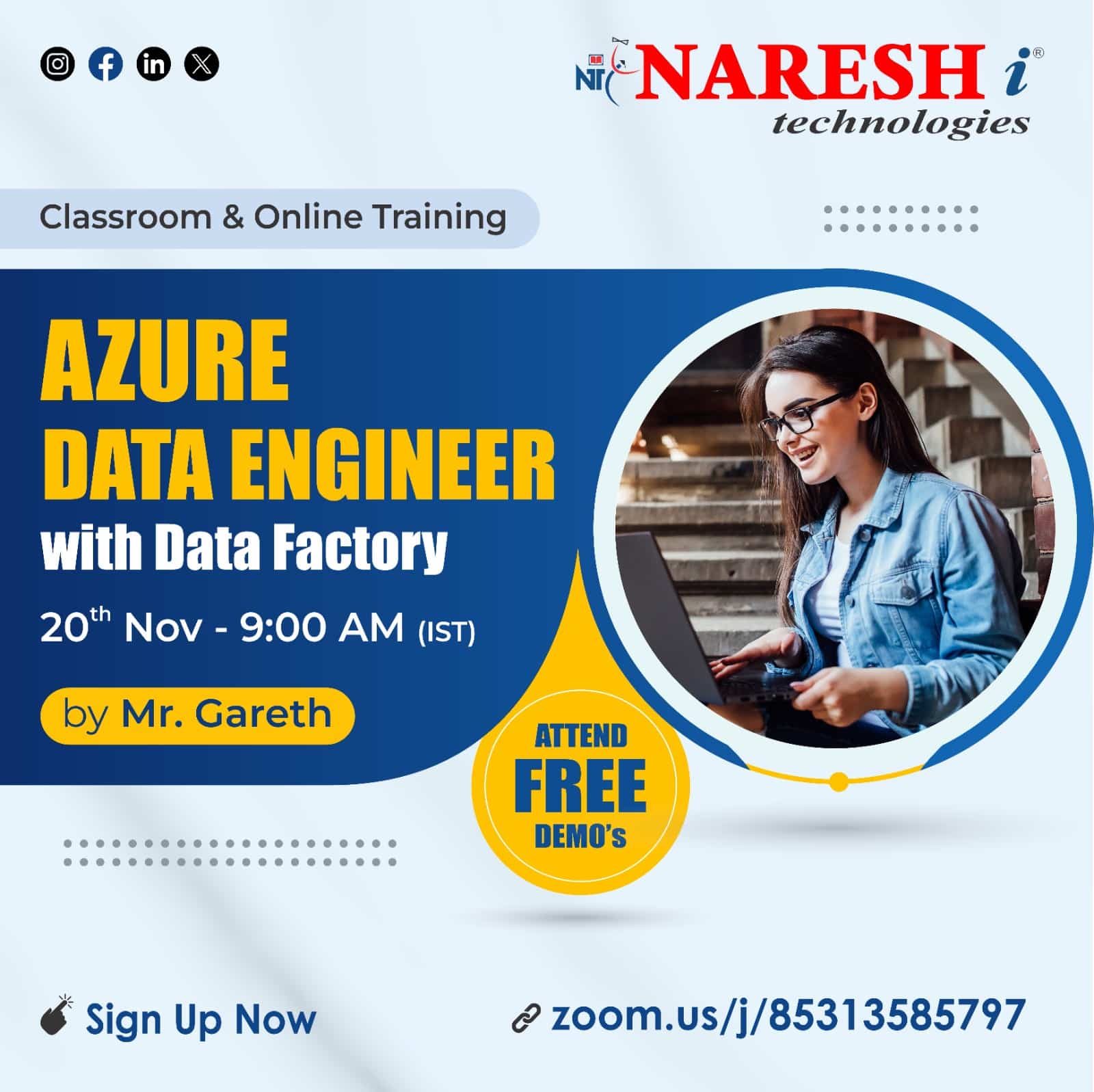 Best Azure Data Engineer with Data Factory Training in NareshIT