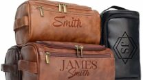 Personalized Leather Toiletry Bag For Men