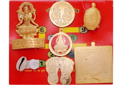 Avika Energized Gold Plated Lakshmi Chalisa Yantra Set