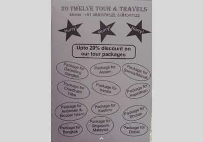 Christmas and New Year Discount in all Tour Packages | 20 Twelve Tour and Travels