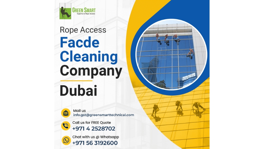 Top-Notch Rope Access Facade Cleaning Services in Dubai | Green Smart