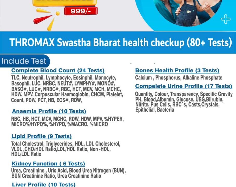 Thromax Full Body Health Checkup | Thromax Healthcare
