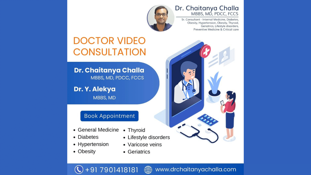 Doctor Video Consultation in Hyderabad Gachibowli | Dr. Chaitanya Challa