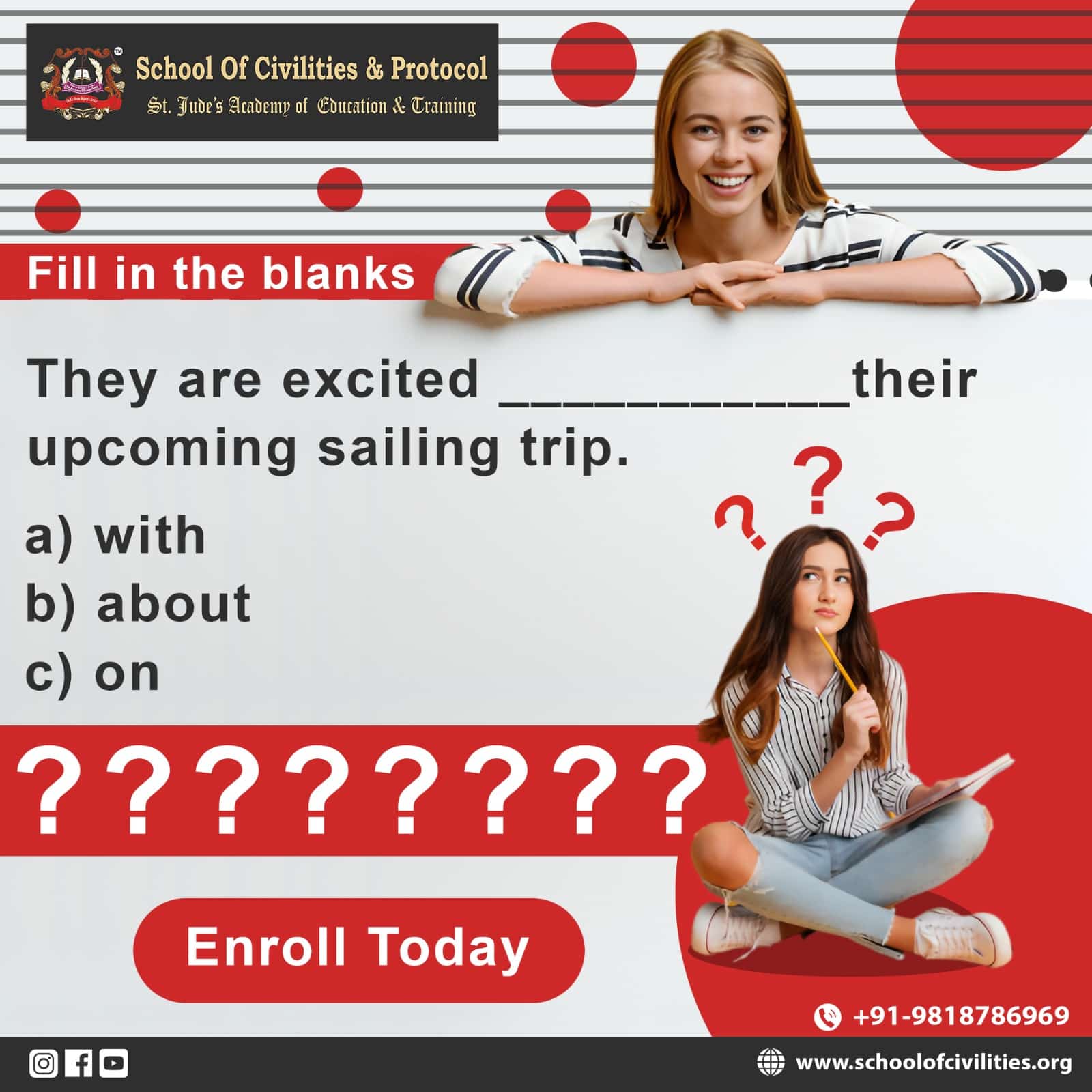 IELTS Coaching Centre in Gurgaon or Gurugram | School of Civilities and Protocol