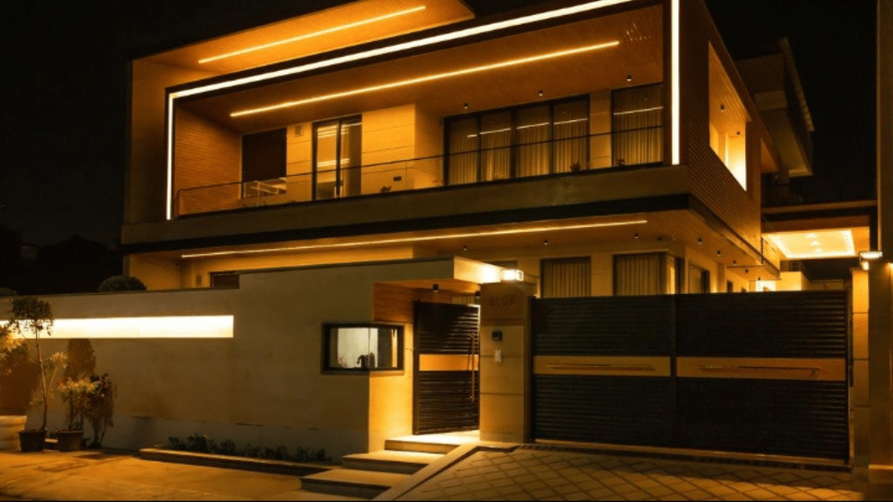 Residential Facade Lights in Delhi | Halomax Lighting Solutions