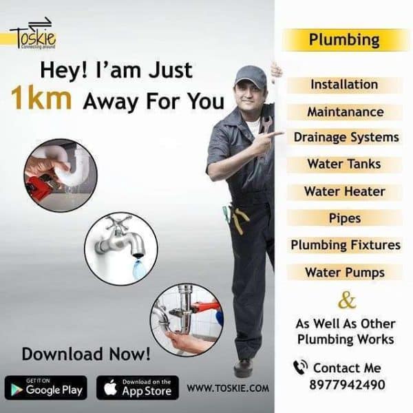 Plumbing Contractors Near Me | Toskie App