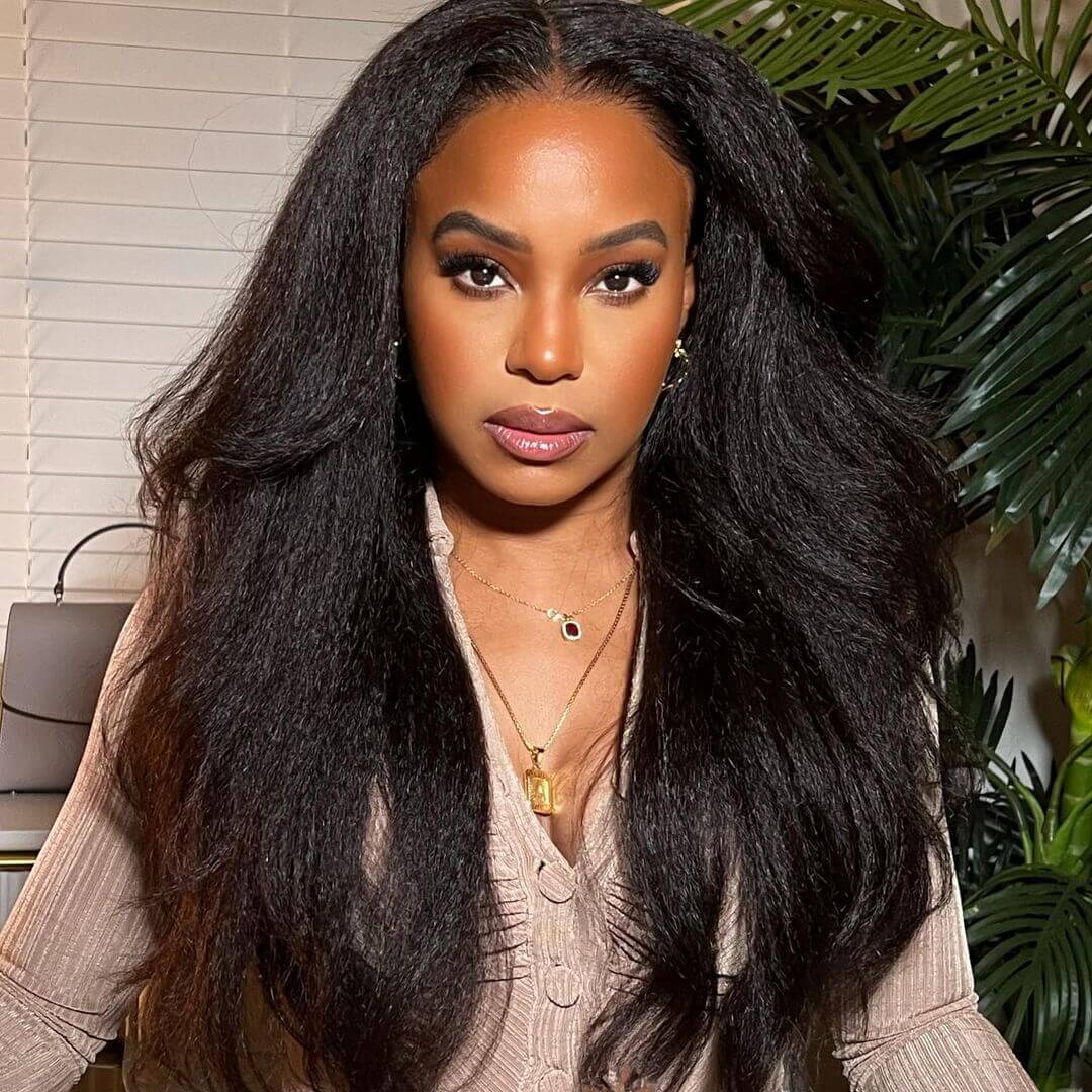 Embrace Authenticity with Our V-Part Kinky Straight Wig Collection | Parfait