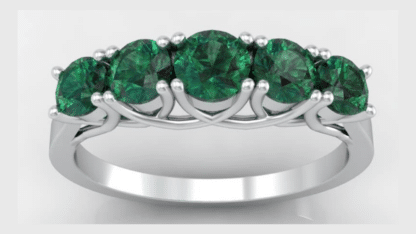 0.53cttw-14k-White-Gold-Emerald-Round-Four-Prong-Wedding-Ring