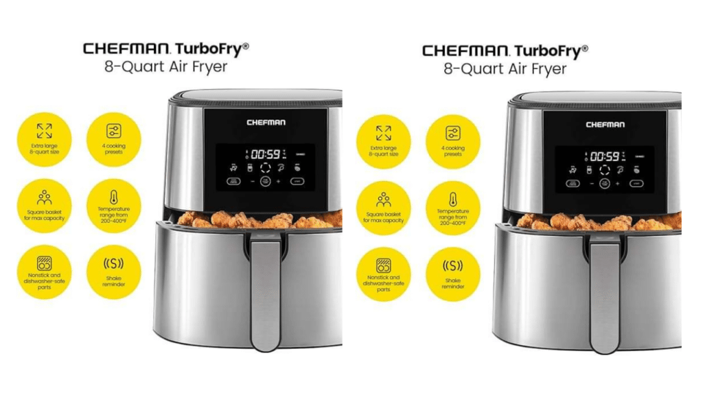 Chefman TurboFry Touch Air Fryer XL 8Qt Family Size ADPOSTMAN