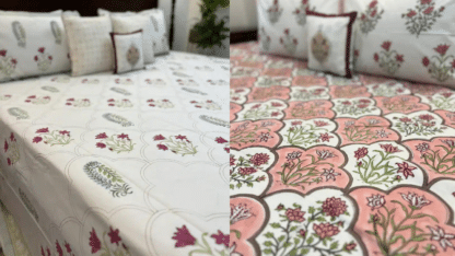 Handmade-and-Hand-Block-Bedsheet-with-King-Size-and-Super-King-Size-Indieroots-Jaipur