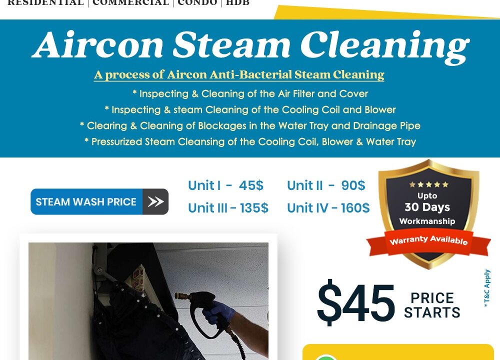 Aircon Steam Wash Singapore | Letscool Aircon