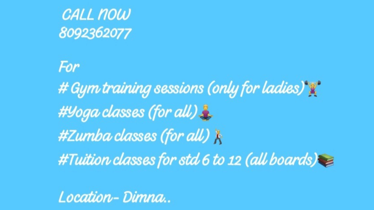 Yoga Zumba Gym Tuitions For Std 6 to 12 in Dimna