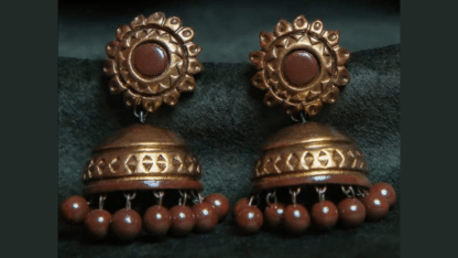 Hand-Carved-Floral-Terracotta-Jumkha-Large-Size-in-Chennai