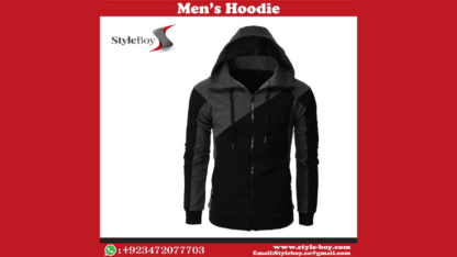 Mens-Zip-Hoodie-Patchwork-Cotton-Hooded-Oversized-Thermal-Light-Weight-Hoody-Sweatshirt