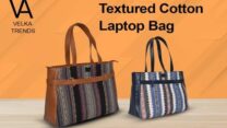 Textured Cotton Laptop Bag | Velkatrends
