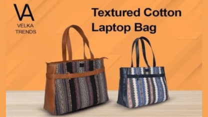 Textured-Cotton-Laptop-Bag-Velkatrends