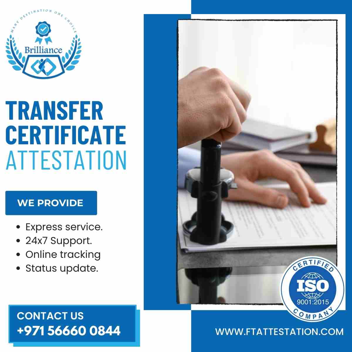 Professional Transfer Certificate Attestation Services in UAE