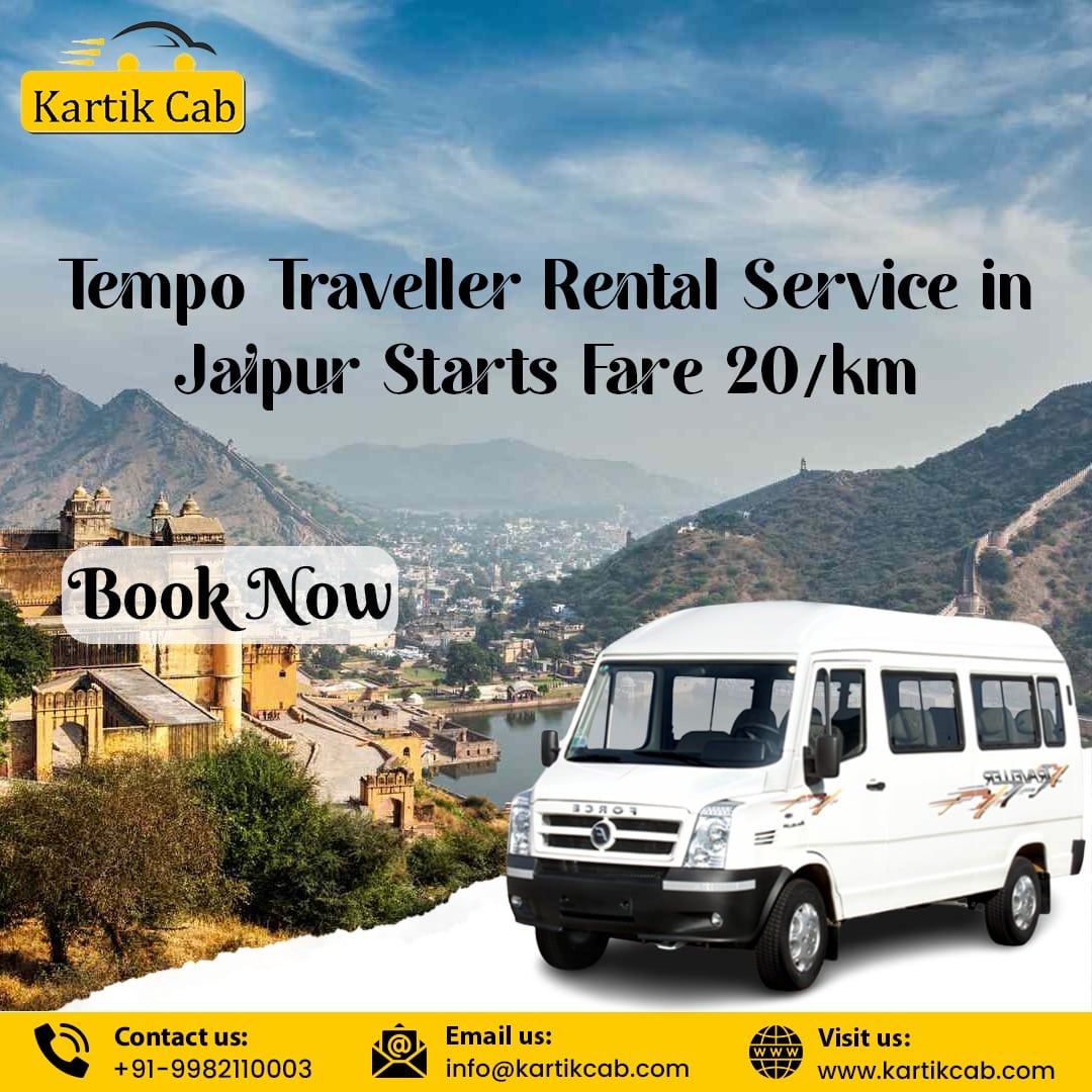 Tempo Traveller Rental Service in Jaipur - Starts Fare 20/km