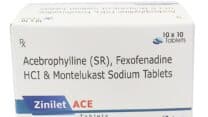 Acebrophylline Montelukast Sodium and Fexofenadine Hydrochloride Tablet | Zinilet Ace