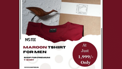 Maroon-Colour-T-Shirt-For-Men-1
