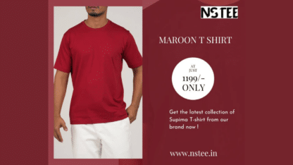 Maroon-Colour-T-Shirt-For-Men