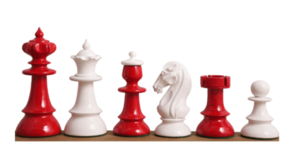 Austrian-Coffee-House-Chess-Set-Chess-Pieces-Only-Lacquered-Red-and-White-4.1-King