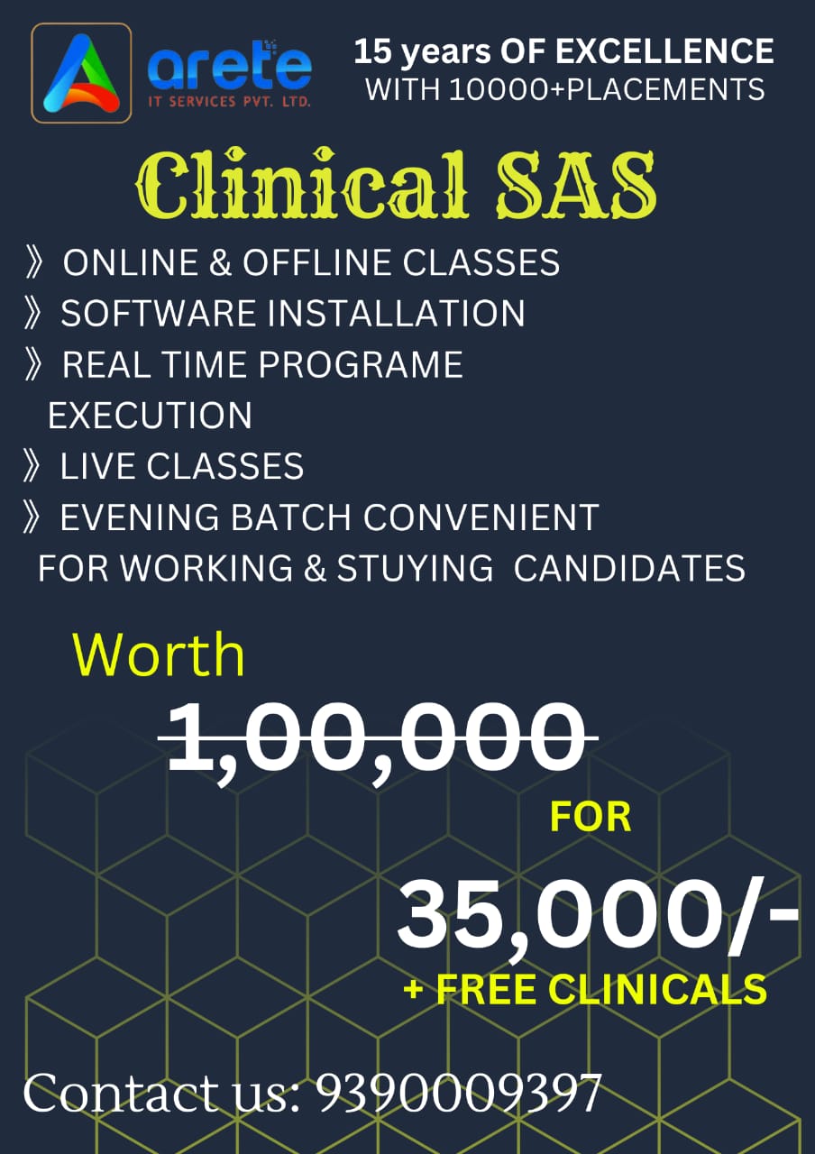 Clinical SAS Certification Course with Job Placement Support