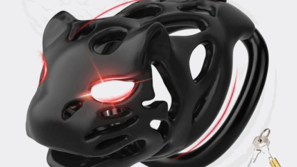 Leopards-Head-3D-Male-Chastity-Device