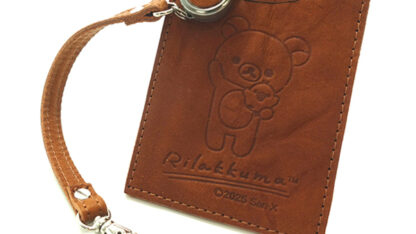 リラックマ-リール付きパスケース（キャメル）