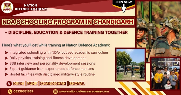 NDA Coaching with Schooling after 10th in Chandigarh