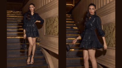 Shimmer-Tiered-Dress-for-a-Bold-and-Stylish-Christmas-Party