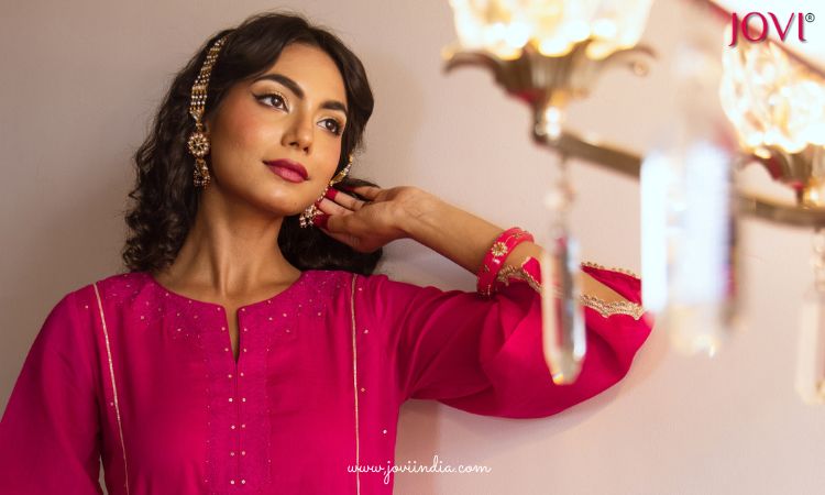 Elegant Designer Anarkali Suits for Women at JOVI Fashion India