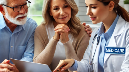 DALL·E-2025-02-28-16.17.00-A-professional-Medicare-advisor-sitting-at-a-desk-with-a-senior-couple-reviewing-health-insurance-plans.-The-advisor-is-explaining-different-Medicare-1