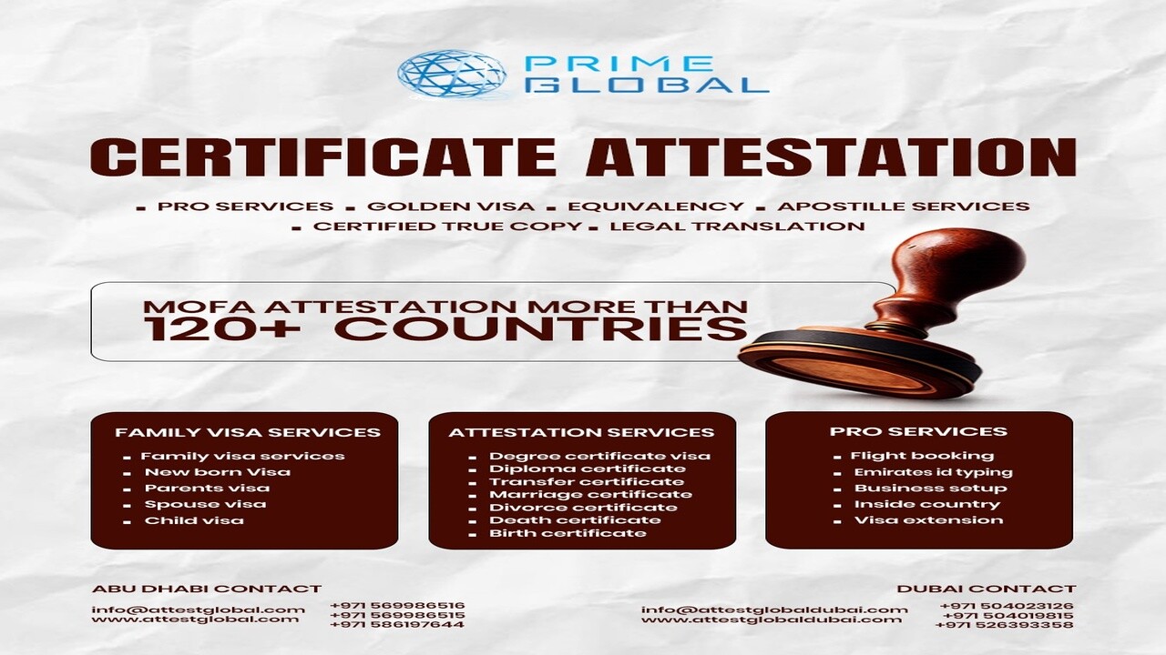 Certificate attestation services in the UAE
