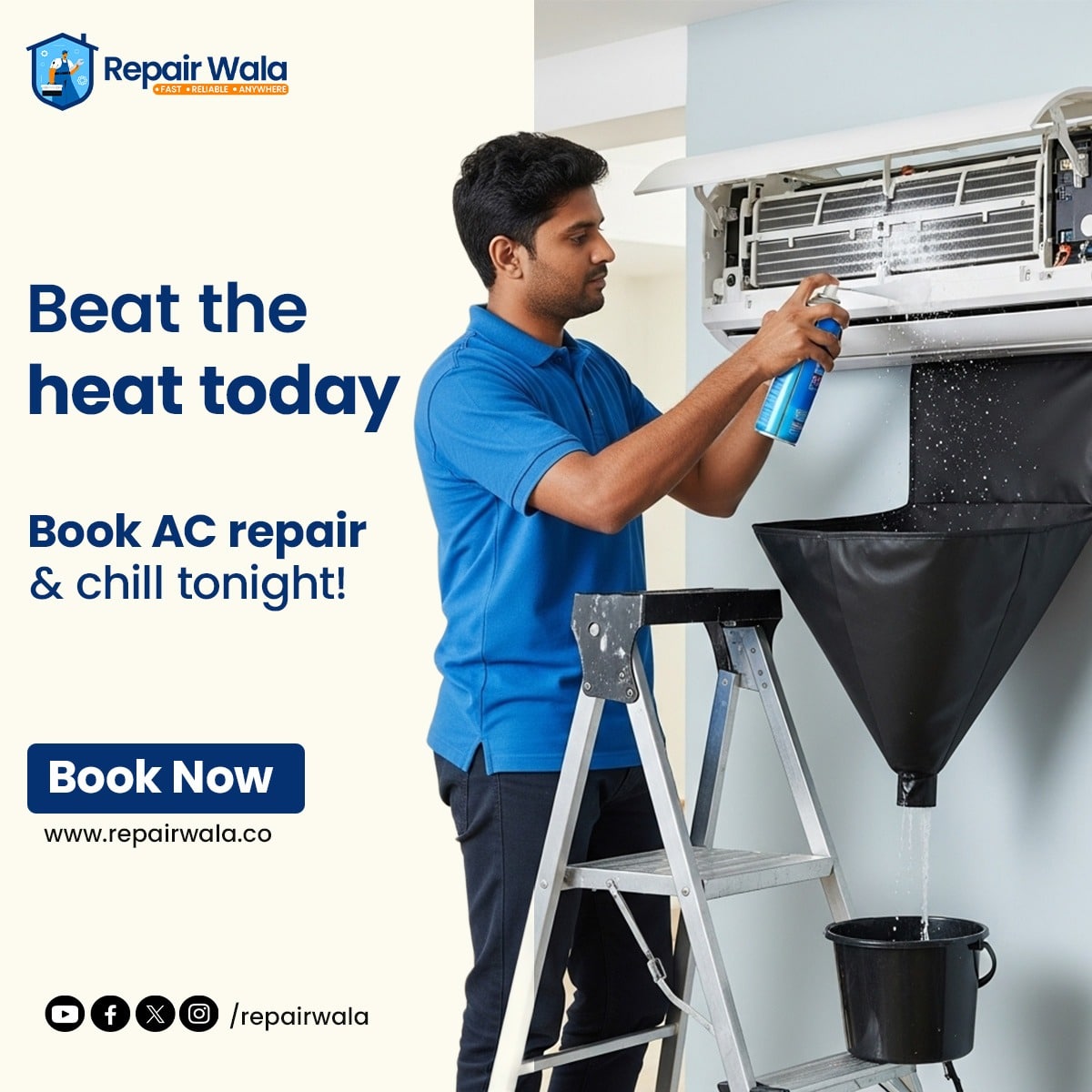 AC Not Cooling Properly in IIM Chauraha? Get Reliable AC Repair by RepairWala