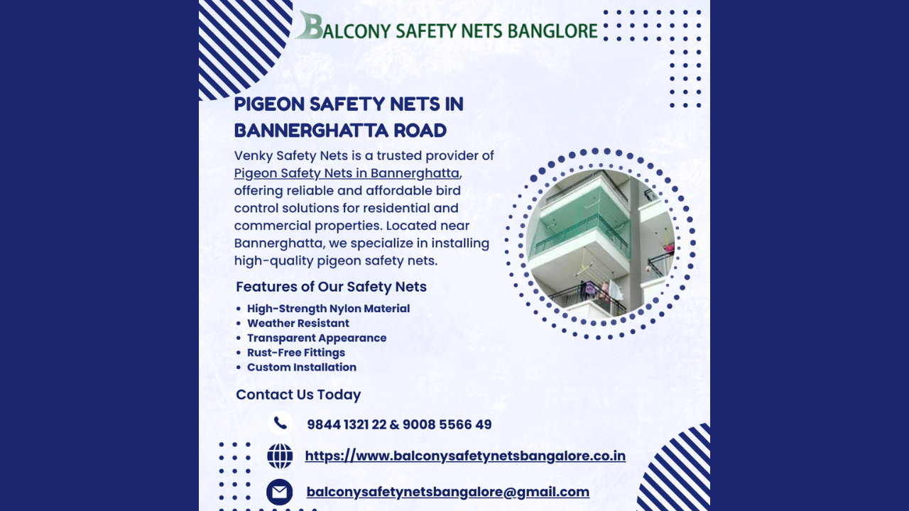 Pigeon Safety Nets in Bannerghatta– Venky Safety Nets