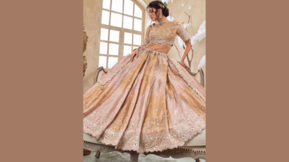 Shop-Elegant-Peach-Tissue-Lehenga-Online